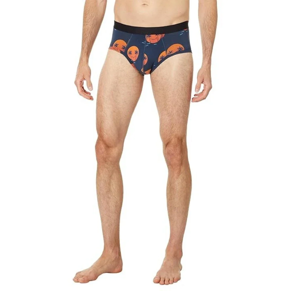 MeUndies Underwear Mens L Black Graphic Print Stretch Elastic Waist Brief GBO704